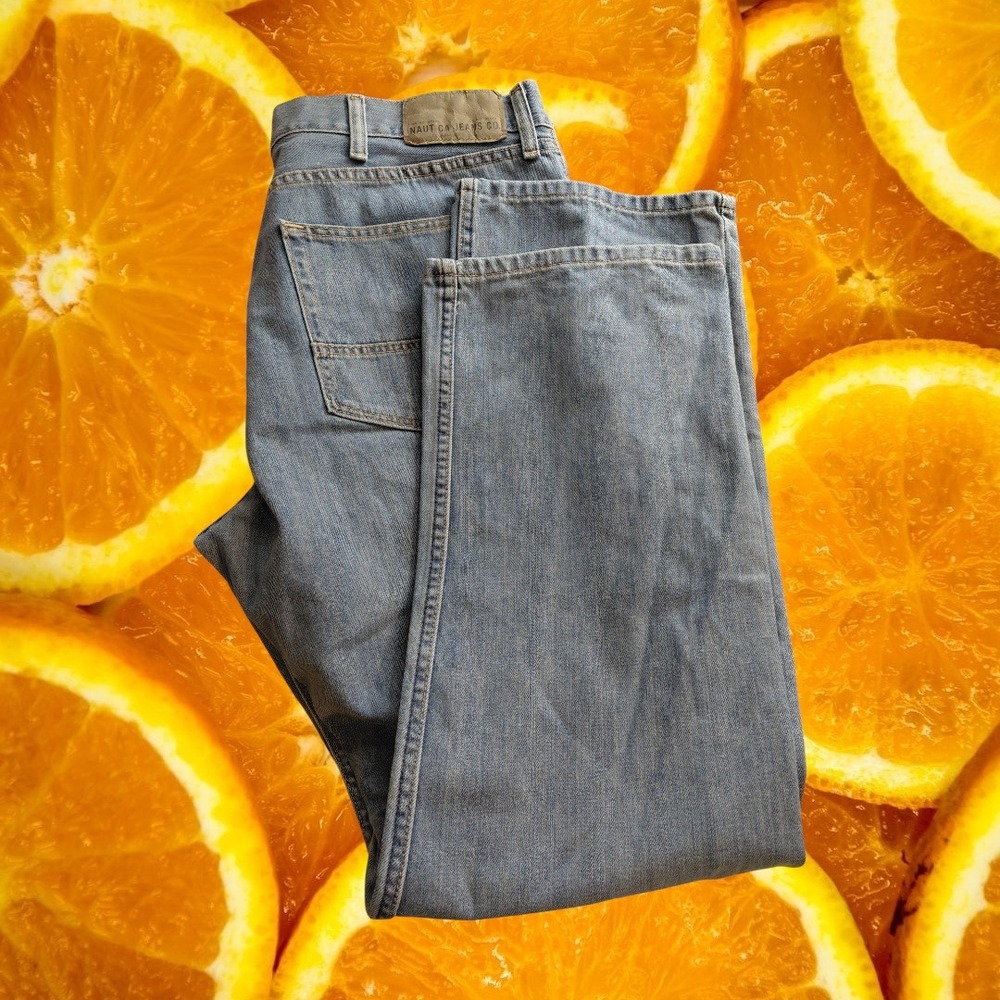 Nautica Jeans Co Mens Relaxed Fit Light Wash Denim Jeans‎ Size 40x32